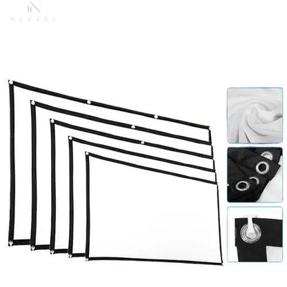 Premium 16:9 Portable HD Projector Screen - 60 to 150 Inches 