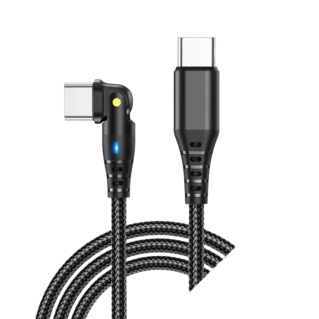 Premium 90 Degree USB-C to Type-C Fast Charging Cable 