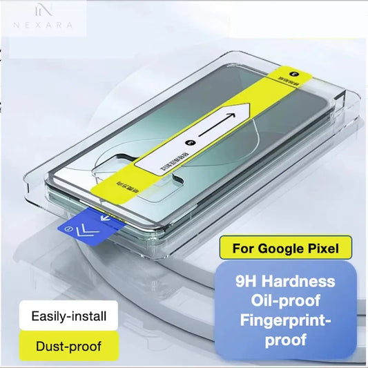 Premium Tempered Glass Screen Protector for Google Pixel Auto Installation 