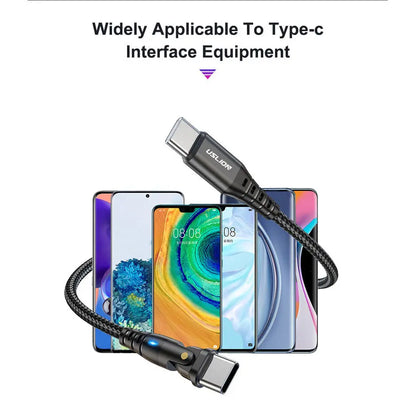 Premium 90 Degree USB-C to Type-C Fast Charging Cable 