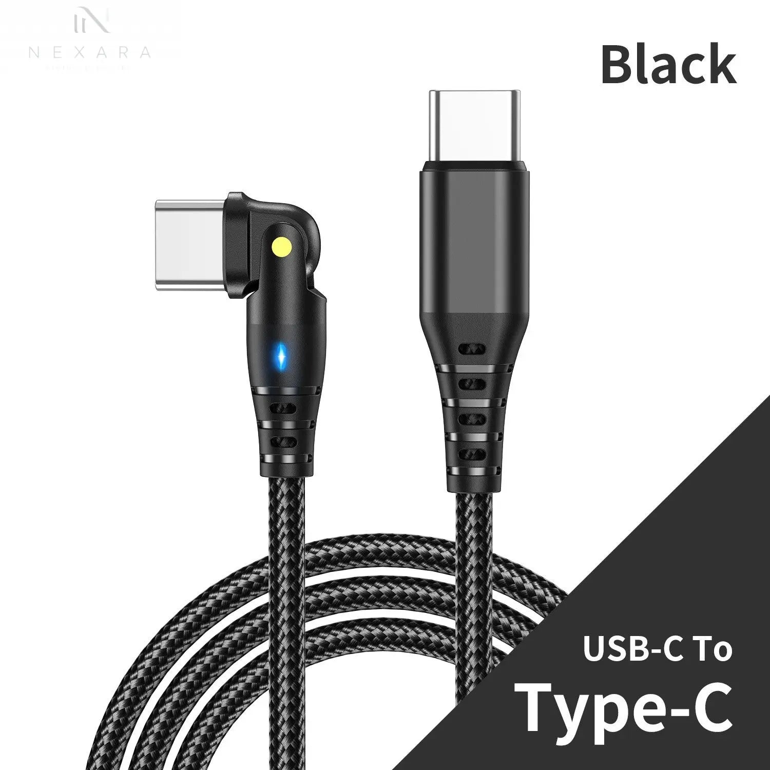 Premium 90 Degree USB-C to Type-C Fast Charging Cable 