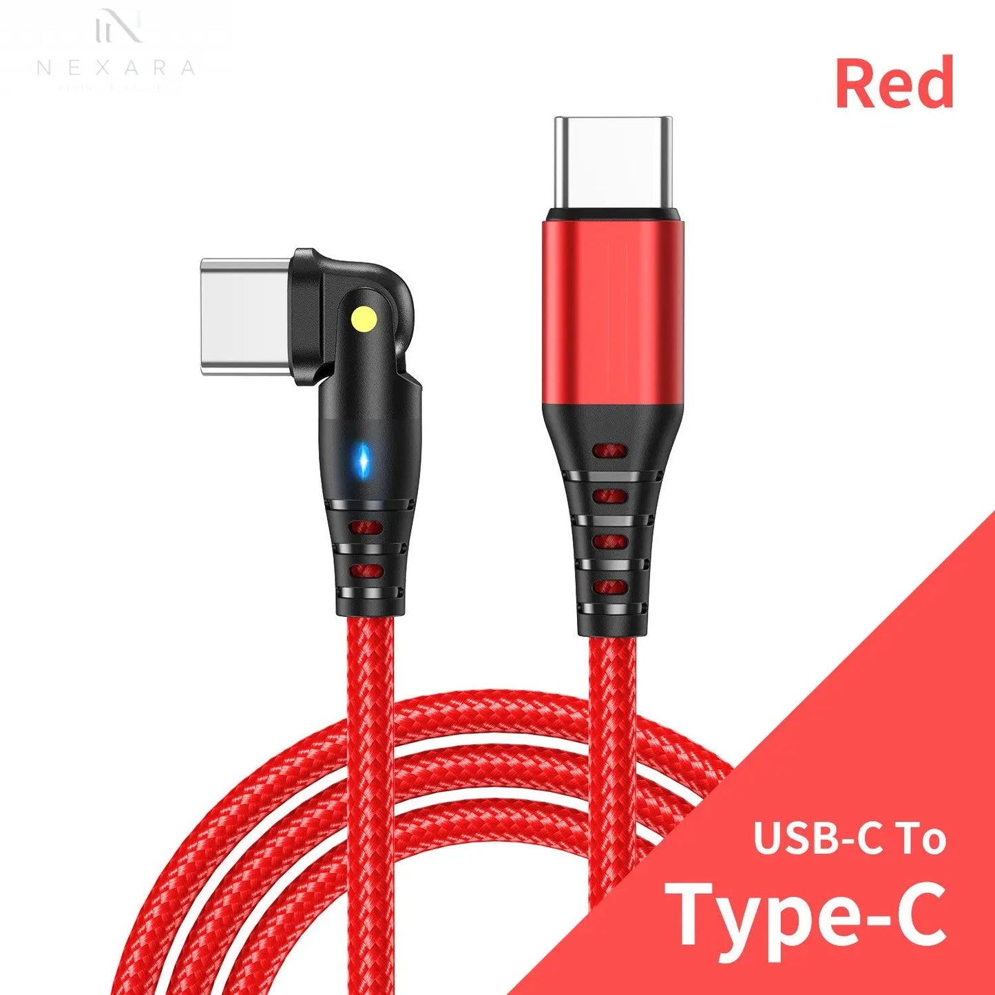 Premium 90 Degree USB-C to Type-C Fast Charging Cable 