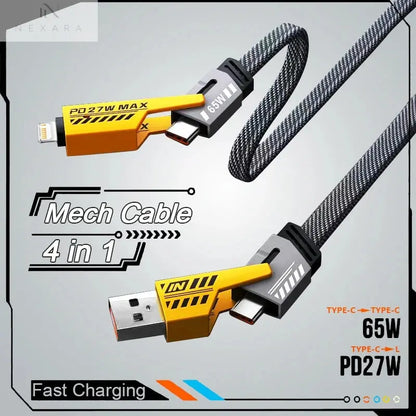 4-in-1 Mecha Fast Charging Data Cable 