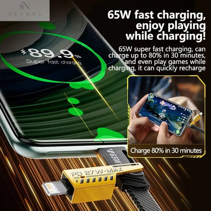 4-in-1 Mecha Fast Charging Data Cable 