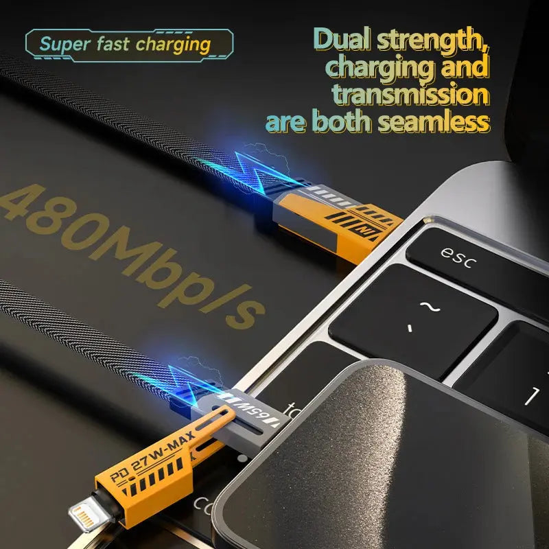 4-in-1 Mecha Fast Charging Data Cable 