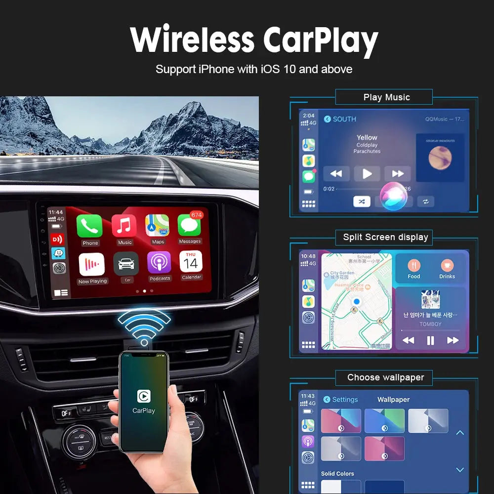 Seamless Wired and Wireless CarPlay Adapter 