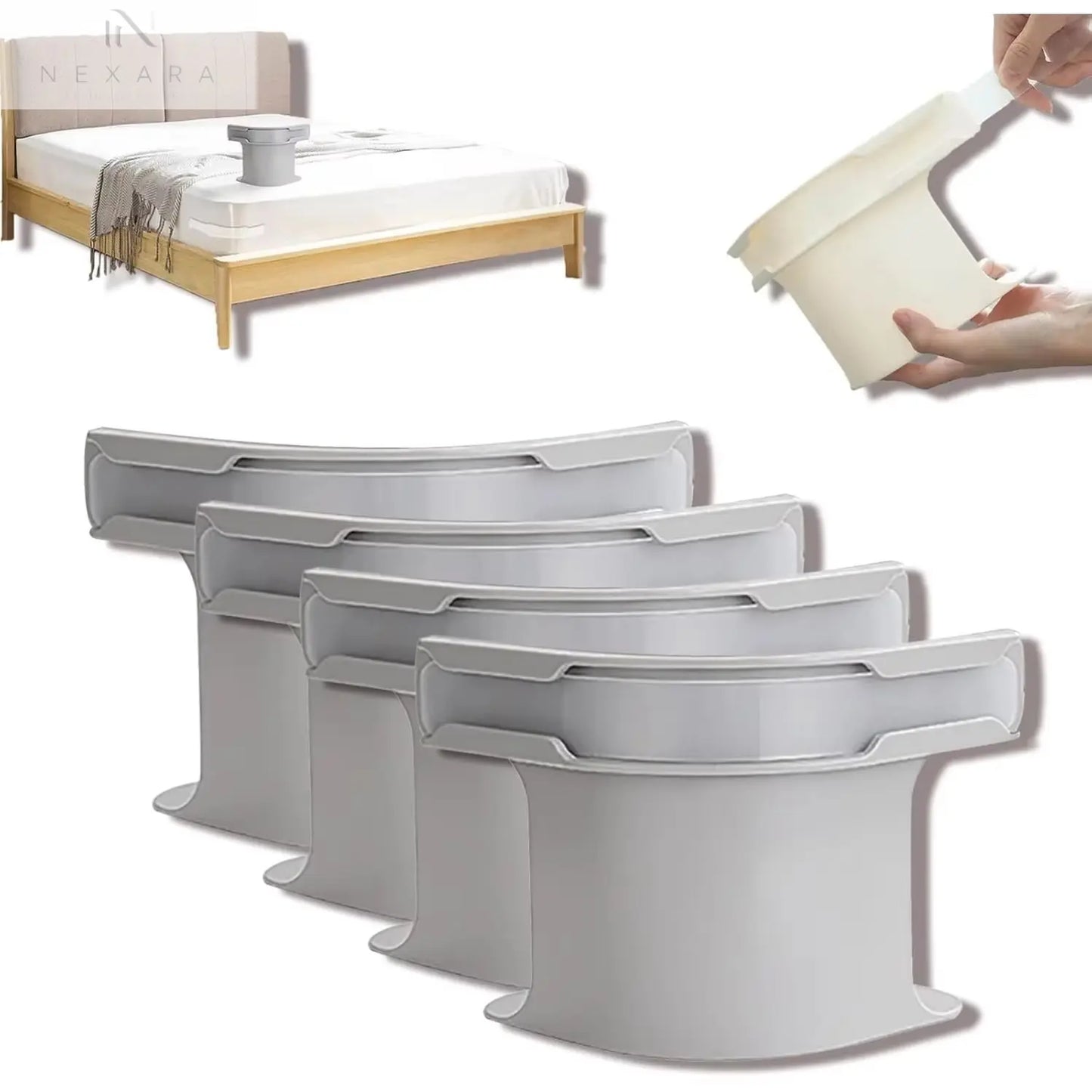 Set of 4 Premium Heavy-Duty Non-Slip Bed Corner Sheet Grippers 