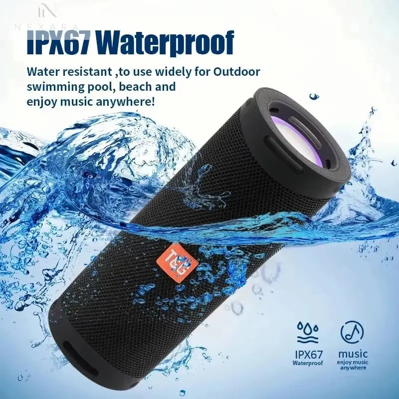 TG289 Premium Portable Bluetooth Speaker - Waterproof, LED Lighting 