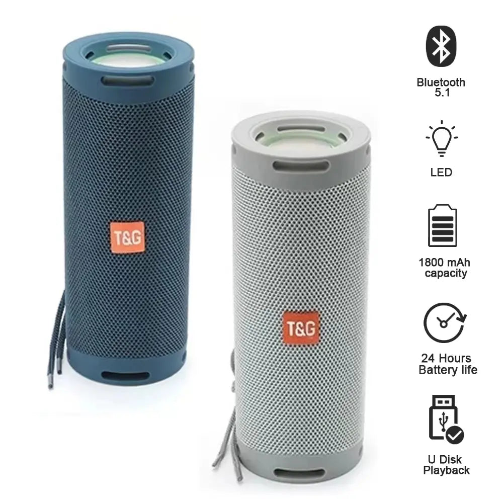 TG289 Premium Portable Bluetooth Speaker - Waterproof, LED Lighting 