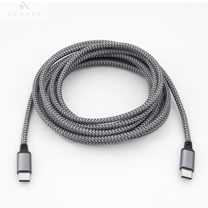 Type C to Type C 60W Fast Charging Cable - 1M, 2M, 3M, 5M, and 8M 