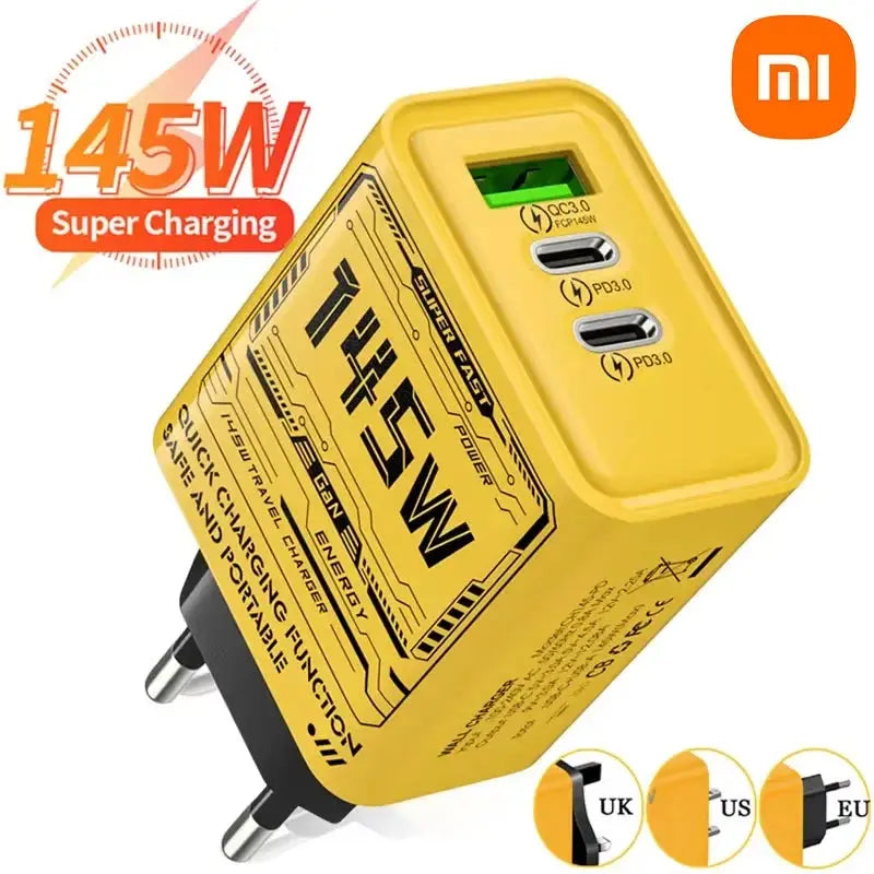 145W Triple Port Ultra-Fast Charging GaN Adapter 