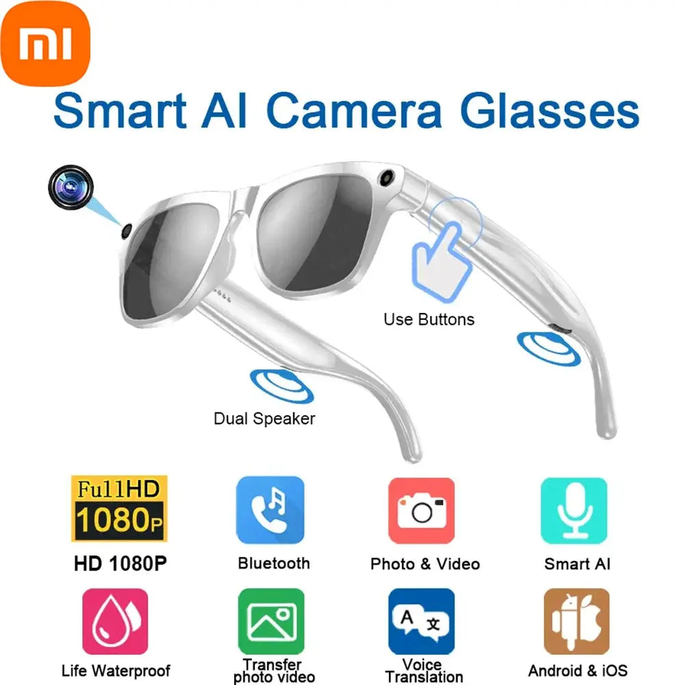 8K HD Smart Glasses: Advanced 100MP Camera, Bluetooth 