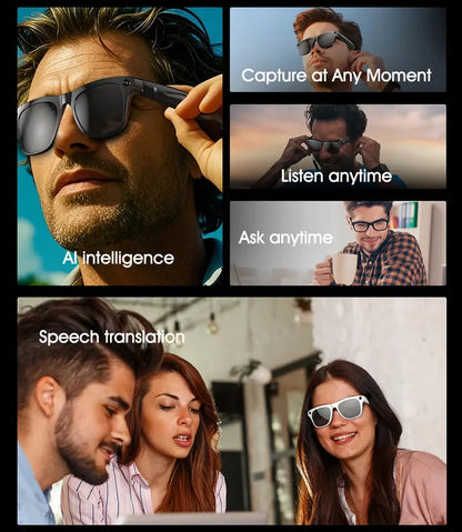 8K HD Smart Glasses: Advanced 100MP Camera, Bluetooth 