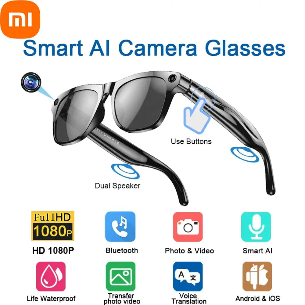 8K HD Smart Glasses: Advanced 100MP Camera, Bluetooth 