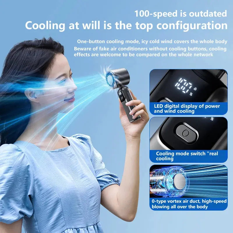 Turbo High-Speed Handheld Electric Fan 