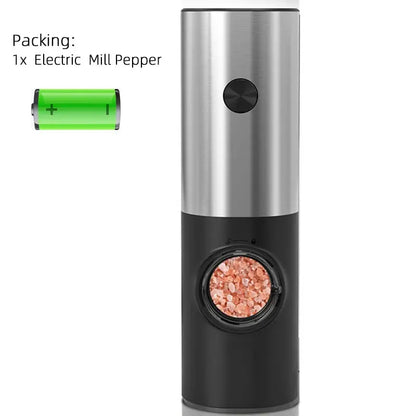 Electric Automatic Salt and Pepper Grinder Set with LED Light 