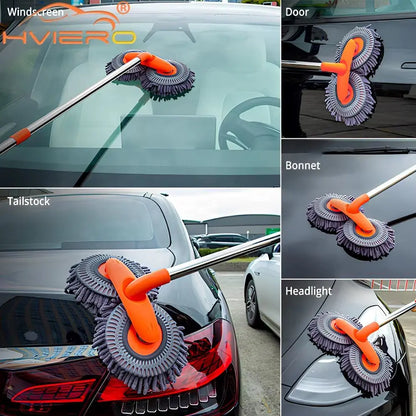 Multipurpose Car Cleaning Kit with Microfiber Brush, Mop, Sponge 