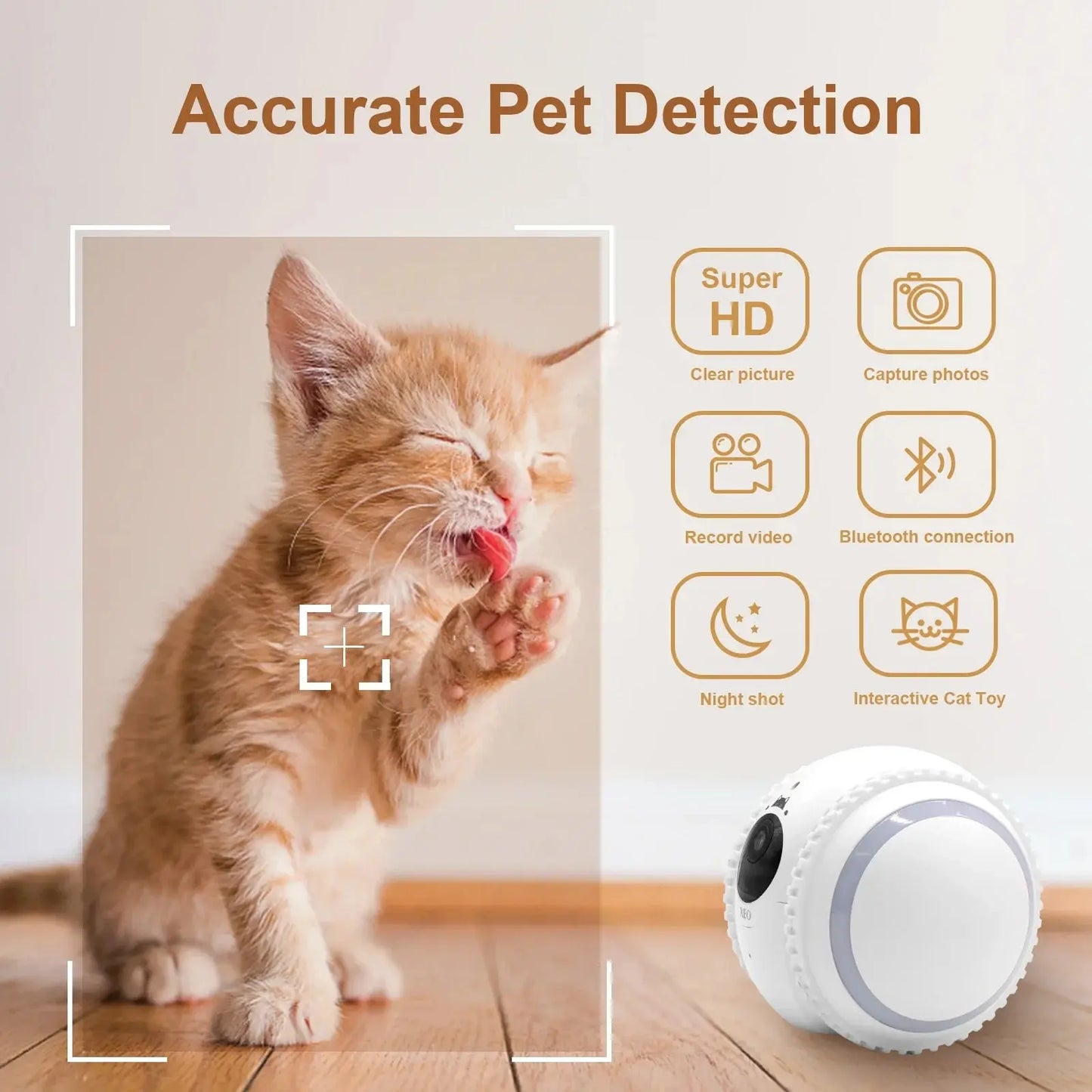 XBO R2 HD Pet Camera Companion Robot: Advanced AI Recognition Two-Way Communication 