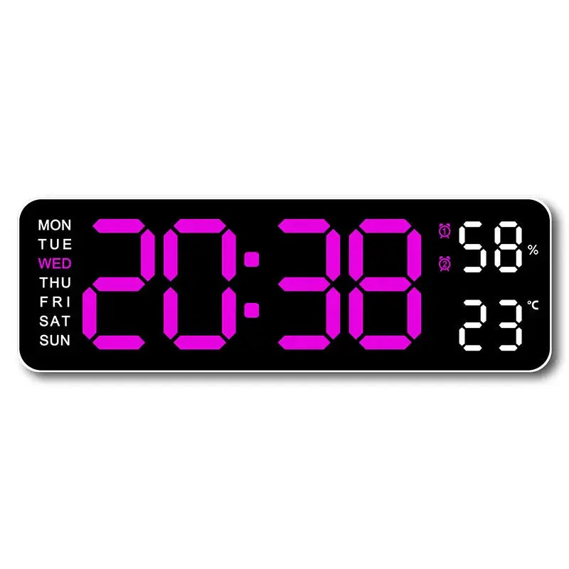 USB-Powered 9-Inch Digital Wall Clock 