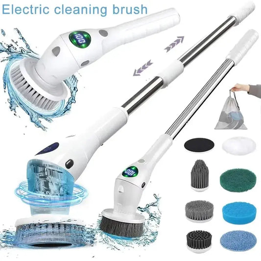 8-in-1 Electric Cleaning Brush with LED Nightlight 