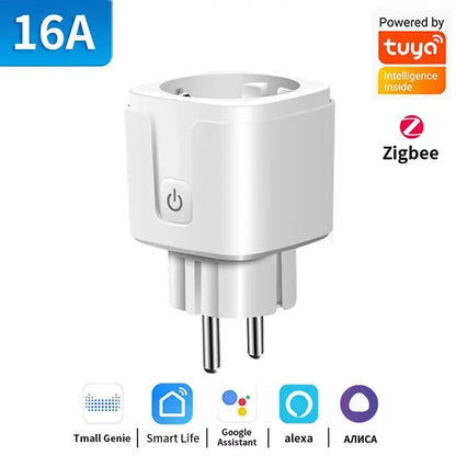 TUYA Smart Plug - WiFi/Zigbee 3.0 Socket with Voice Control and Energy Monitoring 