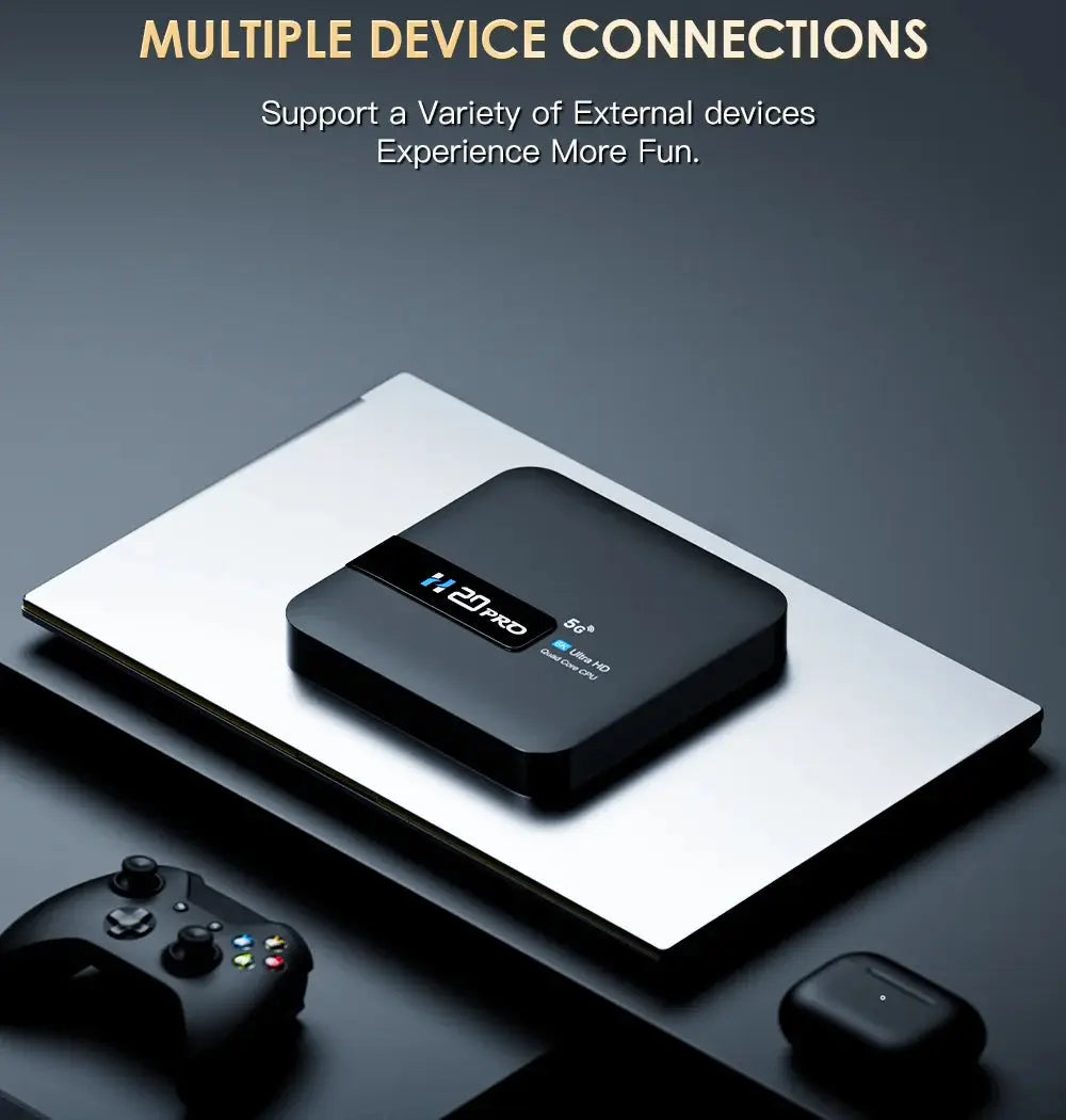 H20PRO Android 10 TV Box with 16GB Storage, Dual Band Wi-Fi, 4K HD Video 