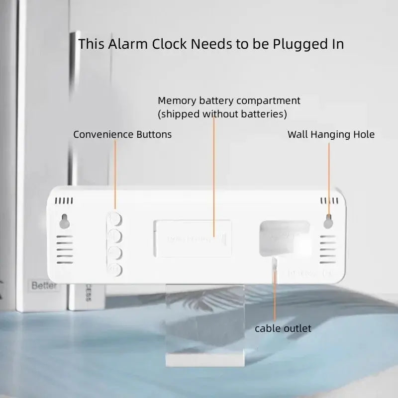 USB-Powered 9-Inch Digital Wall Clock 