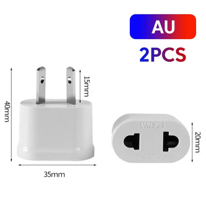 Universal Travel Power Plug Adapter US, EU, UK, and AU 
