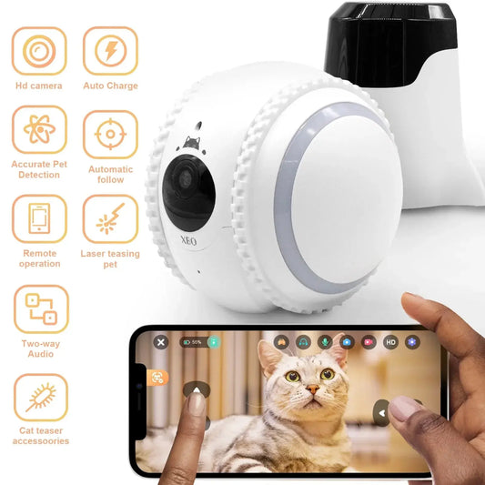 XBO R2 HD Pet Camera Companion Robot: Advanced AI Recognition Two-Way Communication 