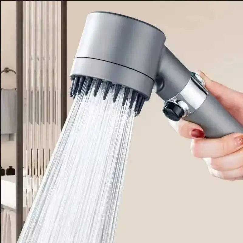 Three-Speed Adjustable Portable Showerhead Massage Function and Water Filter 