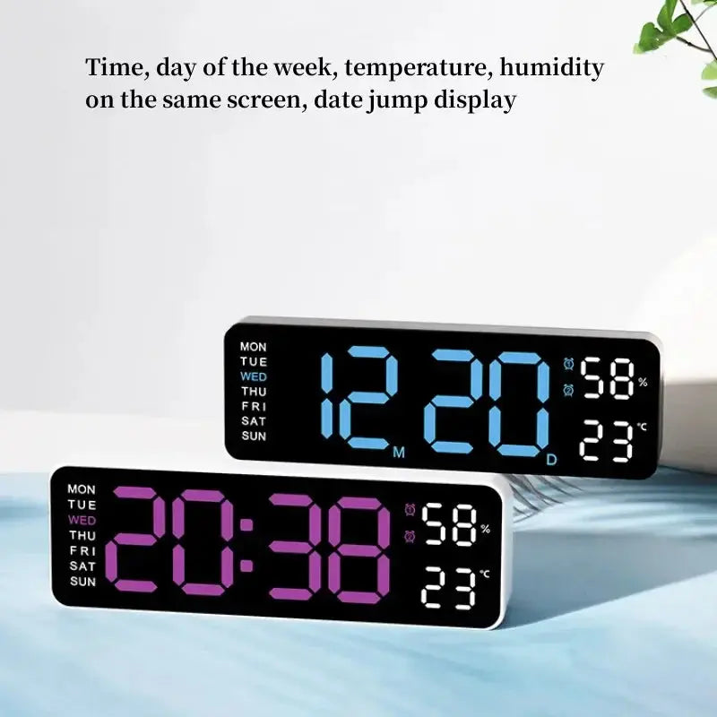 USB-Powered 9-Inch Digital Wall Clock 