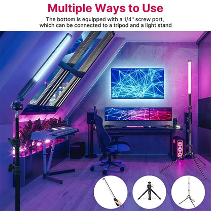 VL119 Professional RGB LED Light Wand - 19.68 Inch with CRI 95+ and Adjustable Color 